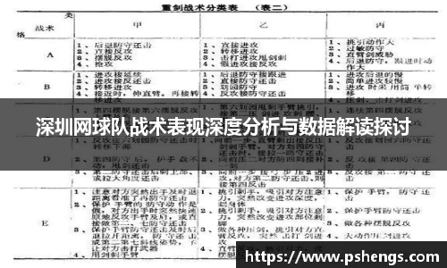 深圳网球队战术表现深度分析与数据解读探讨